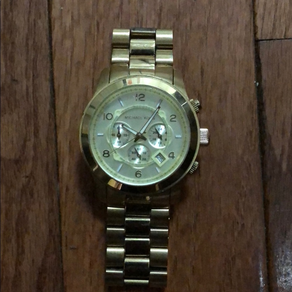 Michael Korda Gold Chronograph Watch